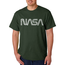 Load image into Gallery viewer, Worm Nasa - Men&#39;s Word Art T-Shirt