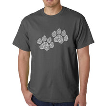 Load image into Gallery viewer, Woof Paw Prints - Men&#39;s Word Art T-Shirt