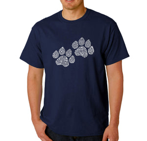 Woof Paw Prints - Men's Word Art T-Shirt