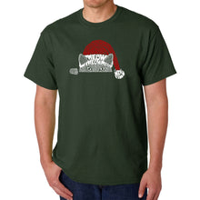 Load image into Gallery viewer, Christmas Peeking Cat - Men&#39;s Word Art T-Shirt