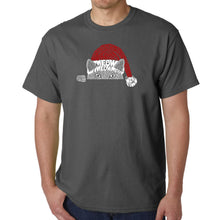 Load image into Gallery viewer, Christmas Peeking Cat - Men&#39;s Word Art T-Shirt
