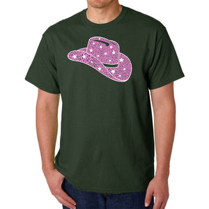 Cowgirl Hat - Men's Word Art T-Shirt
