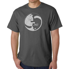 Load image into Gallery viewer, Yin Yang Cat  - Men&#39;s Word Art T-Shirt