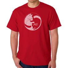 Load image into Gallery viewer, Yin Yang Cat  - Men&#39;s Word Art T-Shirt