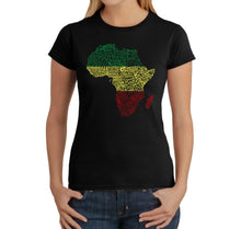Load image into Gallery viewer, Countries in Africa - Women&#39;s Word Art T-Shirt