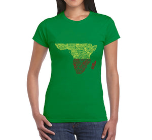 Countries in Africa - Women's Word Art T-Shirt