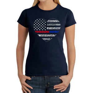 American Woman  - Women's Word Art T-Shirt