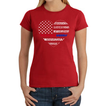 Load image into Gallery viewer, American Woman  - Women&#39;s Word Art T-Shirt