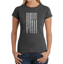 Load image into Gallery viewer, National Anthem Flag - Women&#39;s Word Art T-Shirt