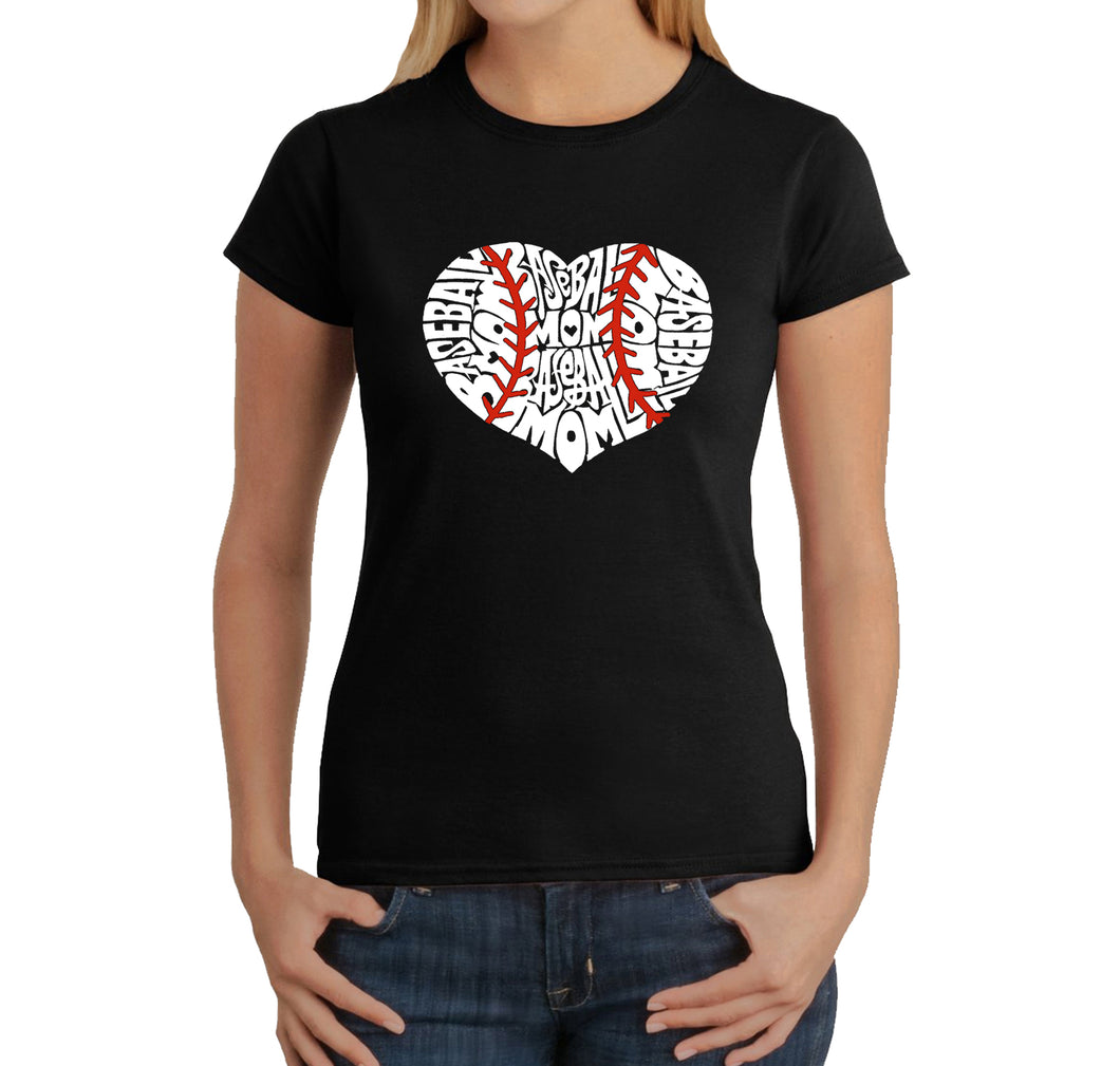 Baseball Mom - Women's Word Art T-Shirt