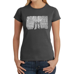 Brooklyn Bridge - Women's Word Art T-Shirt