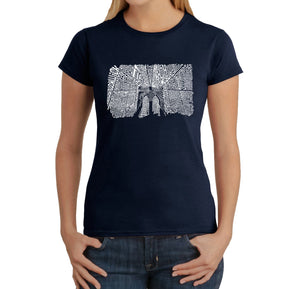 Brooklyn Bridge - Women's Word Art T-Shirt
