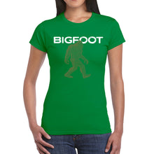 Load image into Gallery viewer, Bigfoot - Women&#39;s Word Art T-Shirt