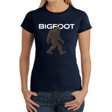 Load image into Gallery viewer, Bigfoot - Women&#39;s Word Art T-Shirt