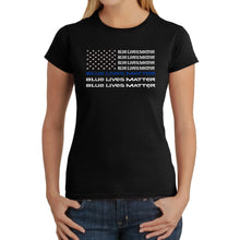 Load image into Gallery viewer, Blue Lives Matter - Women&#39;s Word Art T-Shirt