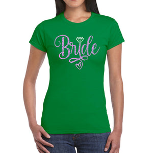 Women's Word Art T-Shirt - Bride