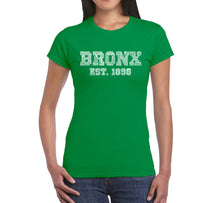 Load image into Gallery viewer, POPULAR NEIGHBORHOODS IN BRONX, NY - Women&#39;s Word Art T-Shirt