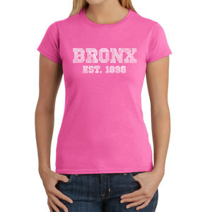 POPULAR NEIGHBORHOODS IN BRONX, NY - Women's Word Art T-Shirt