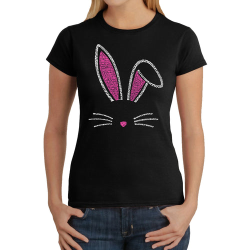 Bunny Ears  - Women's Word Art T-Shirt