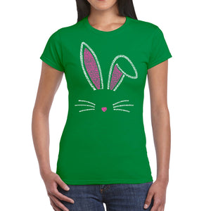 Bunny Ears  - Women's Word Art T-Shirt
