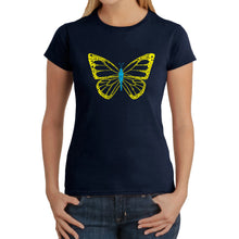 Load image into Gallery viewer, Butterfly  - Women&#39;s Word Art T-Shirt