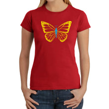 Load image into Gallery viewer, Butterfly  - Women&#39;s Word Art T-Shirt