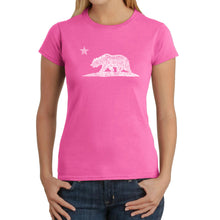 Load image into Gallery viewer, California Bear - Women&#39;s Word Art T-Shirt