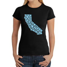Load image into Gallery viewer, California Hearts  - Women&#39;s Word Art T-Shirt