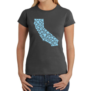 California Hearts  - Women's Word Art T-Shirt