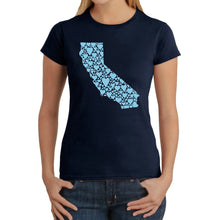 Load image into Gallery viewer, California Hearts  - Women&#39;s Word Art T-Shirt