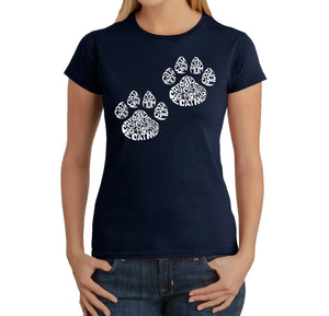 Cat Mom - Women's Word Art T-Shirt