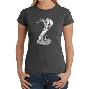 Types of Snakes -  Women's Word Art T-Shirt