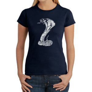 Types of Snakes -  Women's Word Art T-Shirt