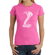 Load image into Gallery viewer, Types of Snakes -  Women&#39;s Word Art T-Shirt