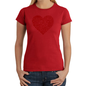 Country Music Heart - Women's Word Art T-Shirt