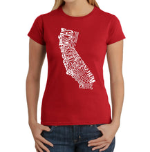 Load image into Gallery viewer, California State -  Women&#39;s Word Art T-Shirt