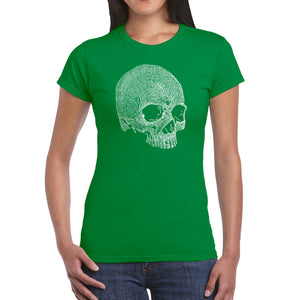 Dead Inside Skull - Women's Word Art T-Shirt