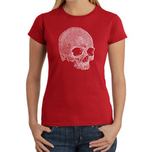 Load image into Gallery viewer, Dead Inside Skull - Women&#39;s Word Art T-Shirt