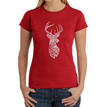Load image into Gallery viewer, Types of Deer - Women&#39;s Word Art T-Shirt