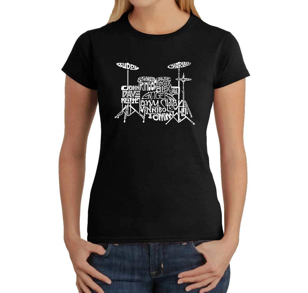 Drums - Women's Word Art T-Shirt