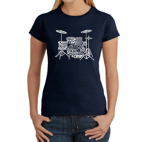 Drums - Women's Word Art T-Shirt