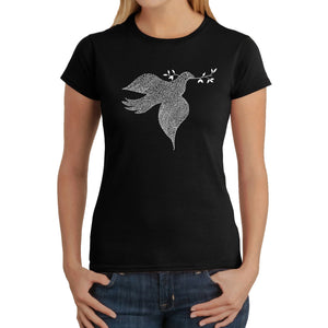 Dove -  Women's Word Art T-Shirt