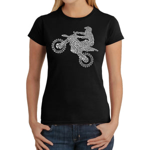 FMX Freestyle Motocross - Women's Word Art T-Shirt