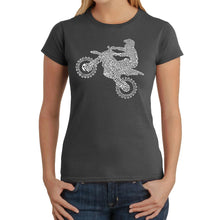 Load image into Gallery viewer, FMX Freestyle Motocross - Women&#39;s Word Art T-Shirt