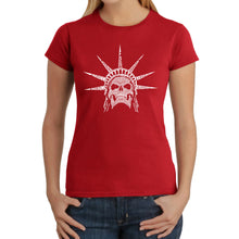 Load image into Gallery viewer, Freedom Skull  - Women&#39;s Word Art T-Shirt