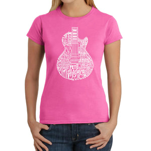 Rock Guitar - Women's Word Art T-Shirt