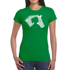 Girl Horse - Women's Word Art T-Shirt