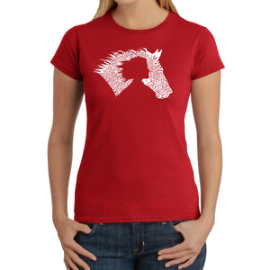 Girl Horse - Women's Word Art T-Shirt