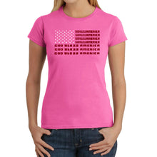 Load image into Gallery viewer, God Bless America - Women&#39;s Word Art T-Shirt