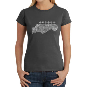 Guitar Head - Women's Word Art T-Shirt